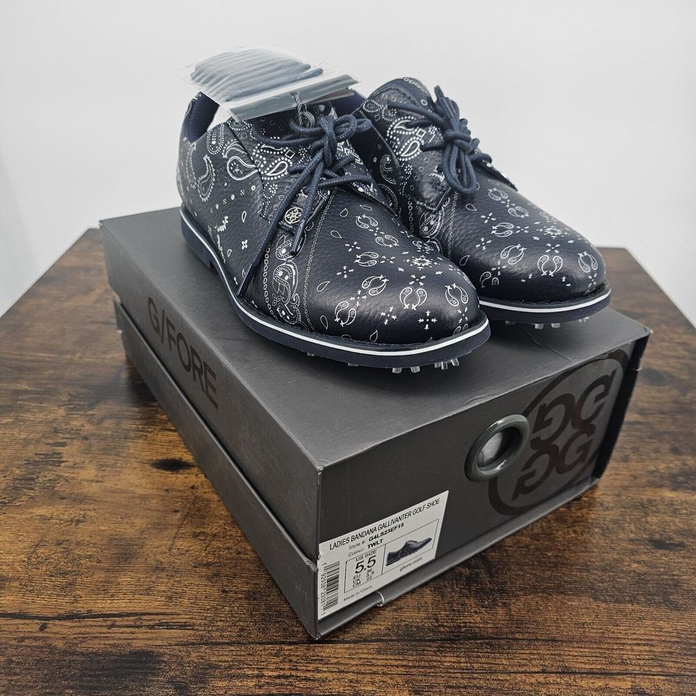 G/Fore G Fore Womens Gallivanter Bandana Golf Shoes Blue‎ 5.5 New In Box